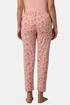 Amante Cotton Elastane Pyjama - Peach Floral Print — thumbnail 3